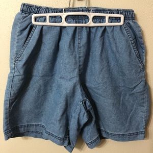 elastic mom shorts